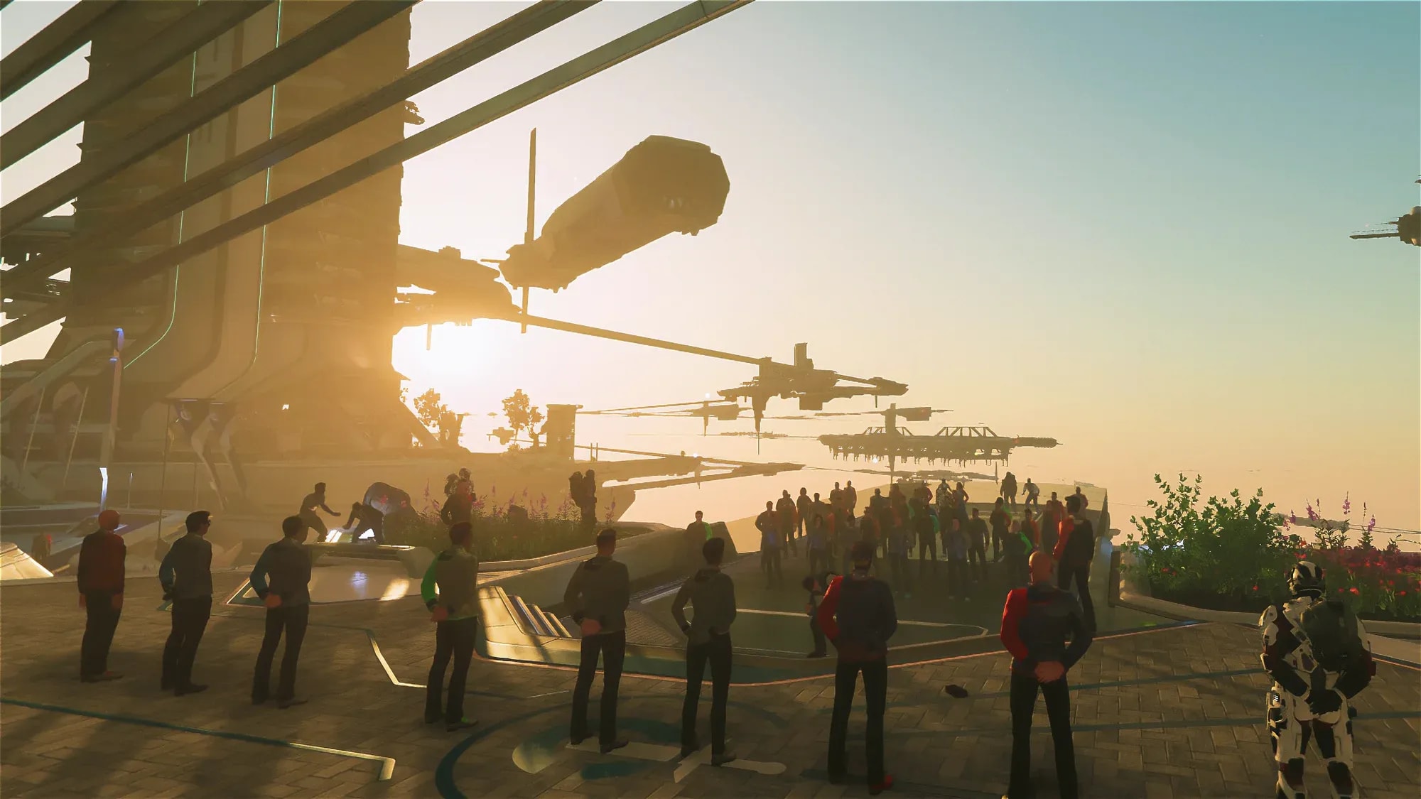 Dozens of Vanguard members in a graduation ceremony on an Orison platform.